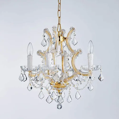 Saint Mossi 4 Light Crystal Maria Theresa Gold Chandelier Li