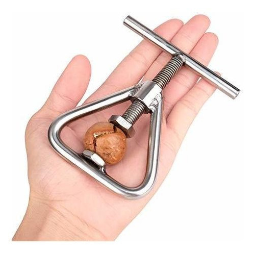 Quebradora De Nueces Anwenk, Color Negro Y Nuez, Acero Inoxi