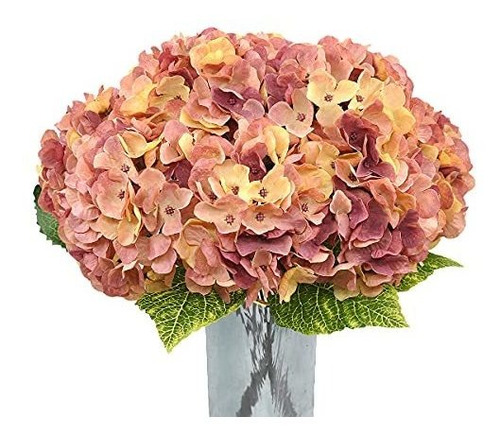 Hortensias Artificiales 1ramo -5flores-diam.16cm. Rosa Champ