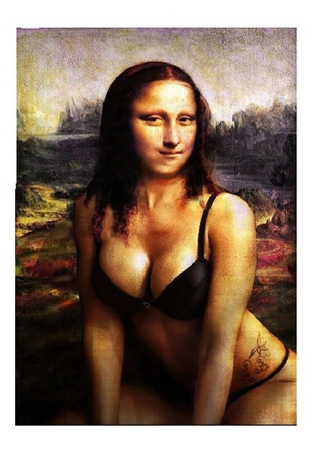 Pintura En Lienzo Sexy De Mona Lisa Póster Arte Moderno
