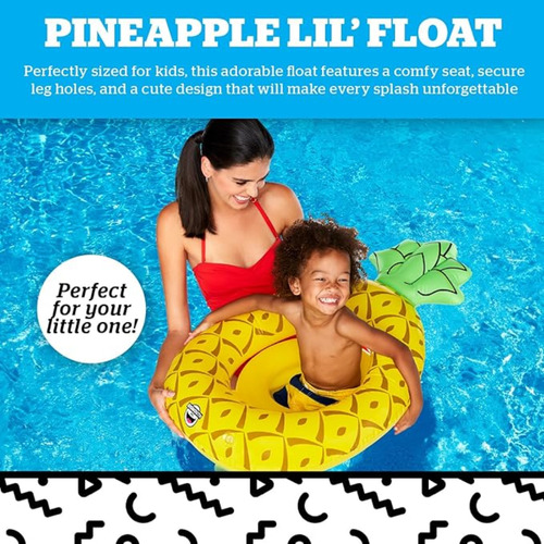 Flotador Inflable Para Niños Forma De Piña Bigmouth Amarillo