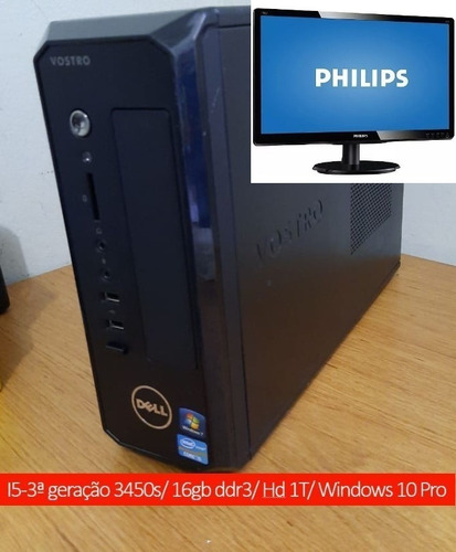 Monitor + Pc Desktop Dell 270s I5 3ªg 3470 3,2ghz 16gb Hd1t