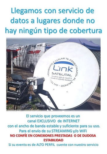 Internet Satelital E V E N T U A L - Streaming - Wi Fi