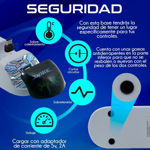Soporte Base Cargador Doble Control Para Ps5 Tipoc Extraible