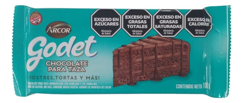 Chocolate De Taza Godet Arcor X 100 Grs