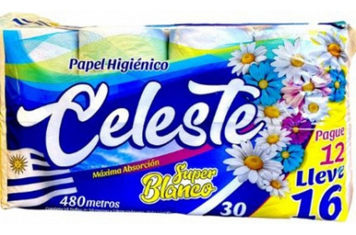 Papel Higiénico Celeste Funda X4 Paq.