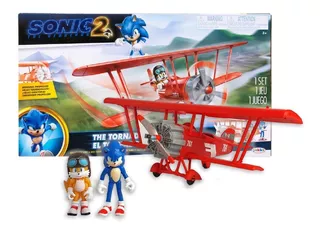 Sonic El Tornado Biplane Playset Con Figuras Articuladas