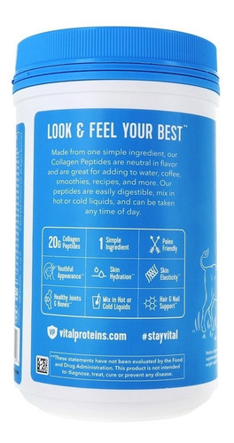 Colageno Hidrolizado- Vital Proteins 284 G/10 Oz