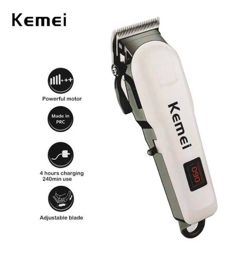 Imagen 2 de 3 de Maquina Cortadora De Pelo Profesional Kemei Km-809a Barberia