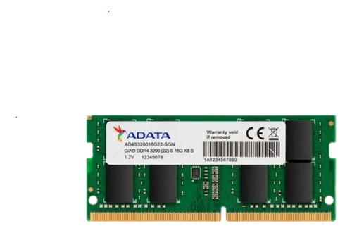 Memoria Adata Para Notebook 16gb Ddr4 3200mhz Ad4s320016g22