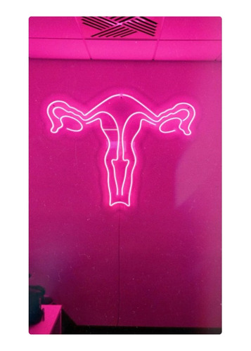 Letrero Led Neon Utero Femenino Mujer Ancho 40cm Luminoso