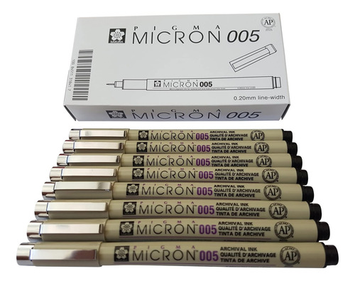 Sakura Pigma Micron Pen 005 Rotulador De Tinta Negra, Rotula