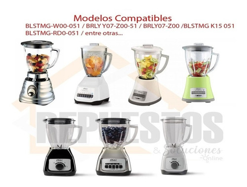 Imagen 2 de 3 de Vaso Redondo Vidrio Compatible Juguera Oster/consulte Modelo