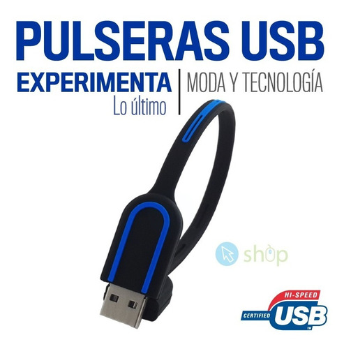 Memoria Usb Pulsera Azul 16gb Exclusivo Edición Limitada