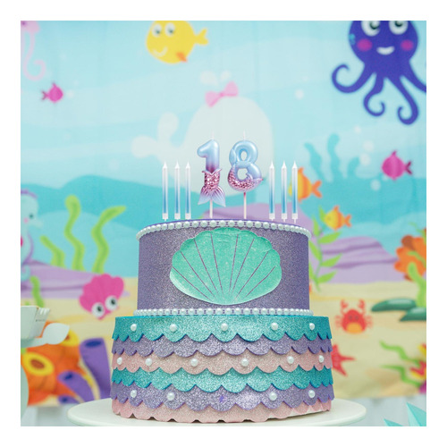 Números De Velas De Cumpleaños De Ininger, Velas Azul Número
