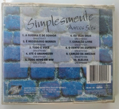 Cd Simplesmente, Marcos Góes (com Playback) - Lacrado