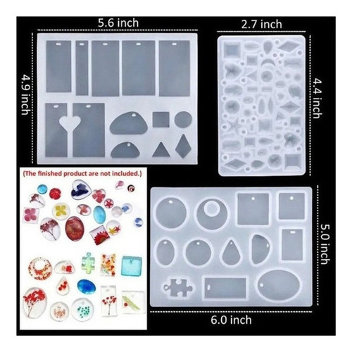 Molde De Resina Para Joyas, Silicona, Fundición Epóxica, 384