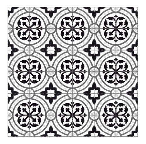 Vinilo Azulejo Mosaico Adhesivo 20x20 Piso X 10u Laminado Color 34. Palermo Bw