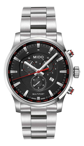 Reloj Mido Multifort Quartz Rojo