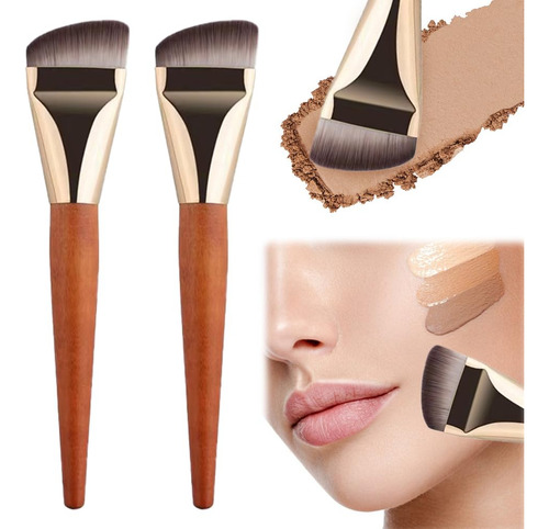 . 2 Brochas De Base Para Maquillaje Líquido, Nueva Brocha