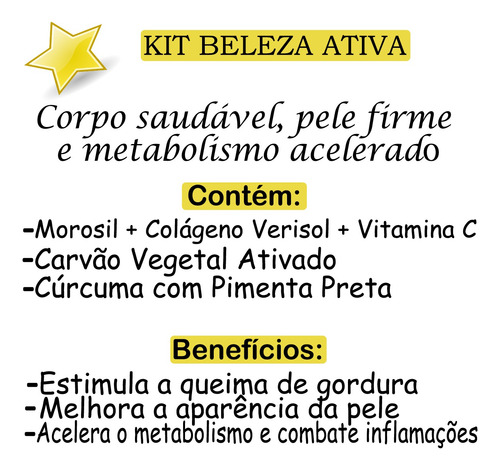 Carvão Vegetal Ativado + Morosil + Cúrcuman Sem Sabor