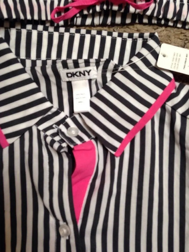 Donna Karan Dkny Pijama Mujer Rayas Exclusivo Importado | MercadoLibre