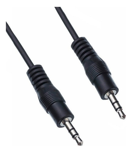 Cable De Audio Auxiliar Plug 3.5mm 3mts Negro Mini Plug