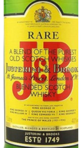 Pack De 4 Whisky J&b Blended Scotch 1 L