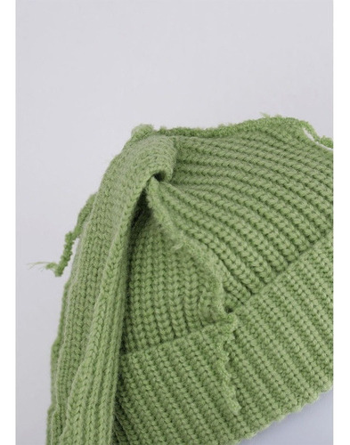Gorro Cálido De Punto Sólido Con Orejas Largas A