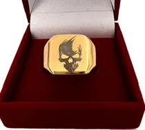 Comprar Anel Caveira Masculino Punk Gótico Crânio Banhado A Ouro 18k