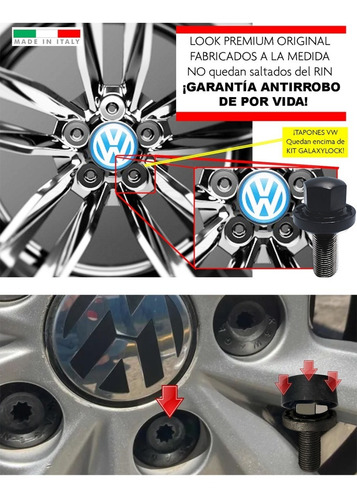 4 Tuercas Seguridad Vw Virtus - Garantia Antirrobo