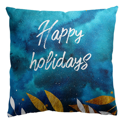 Funda De Almohada C Con Diseño De Feliz Navidad, Supercojín
