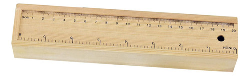 Estuche De Madera Para Lápices, Tapa De Regla, Altura 3cm