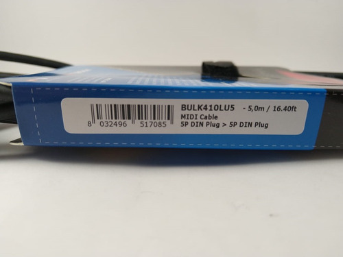 Imagen 4 de 10 de Cable Midi-midi 5 Metros Proel Bulk410lu5