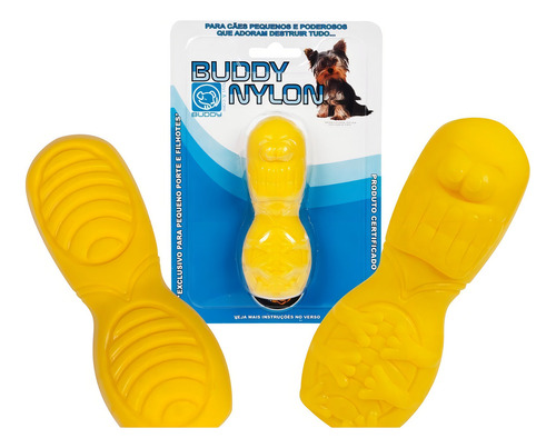 Tipi Buddy Toys para perros pequeños, diseño de pulgas amarillas