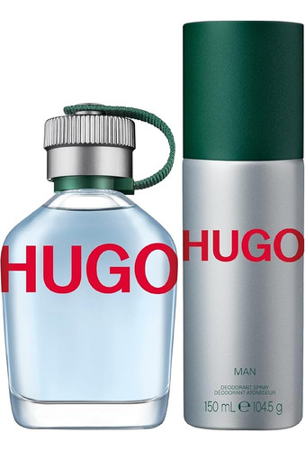 Kit Hugo Boss Man Eau De Toilette 75ml + Desodorante 150ml Com Selo Adipec