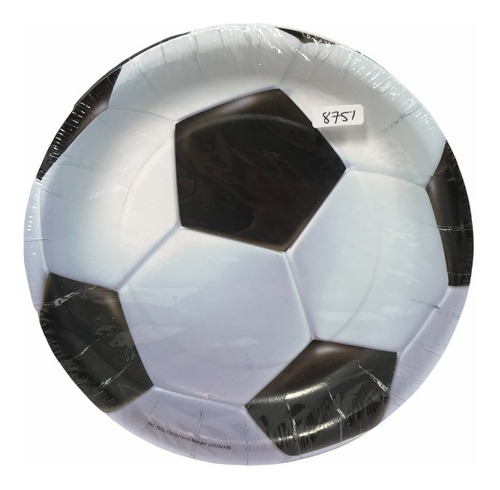 24 Platos Futbol Soccer 7in Pastel Infantil Fiesta Balon Gm