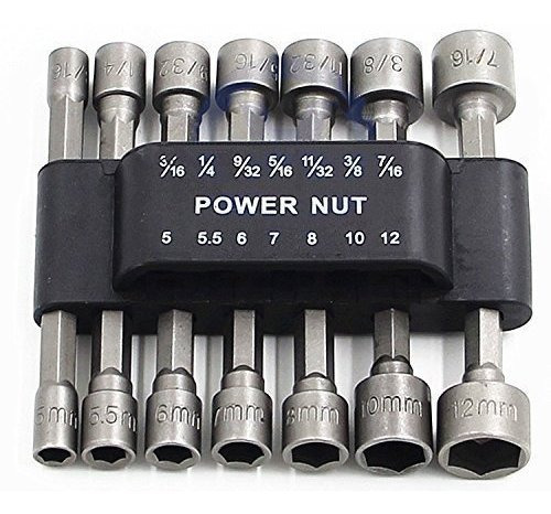 Panovos 14pcs Power Nut Driver Set De Brocas Metrica Llave D