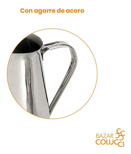 Jarra Agua Cónica 1 L Acero Inoxidable - Bazar Colucci