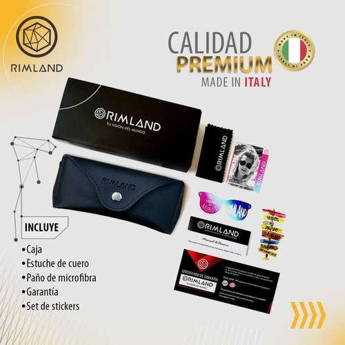 Imagen 10 de 10 de Anteojos Sol Lentes De Sol Rimland Unisex Moonshine En Caja
