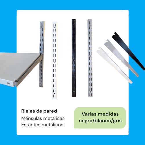 Estante Metálico Para Ménsula Y Riel 27x72cm Nuevo