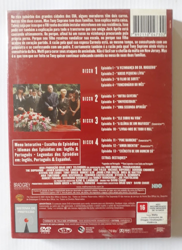 Dvd Família Soprano - 3ª Temporada Box 4 Discos - Lacrado