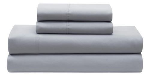 Juego De Edredón 5 Piezas Pintuck Gris Individual