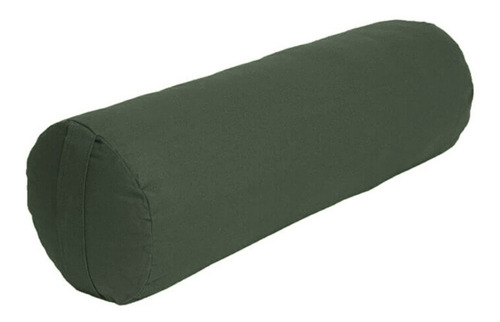 Bolster Grande Cilíndrico Almofadão Rolo Yoga - Iyengar e Restaurativo Apoio para Posturas - Cor: Verde-Escuro