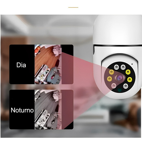 Câmera Segurança Lâmpada Wifi Full Hd Visão Noturna Yoosee