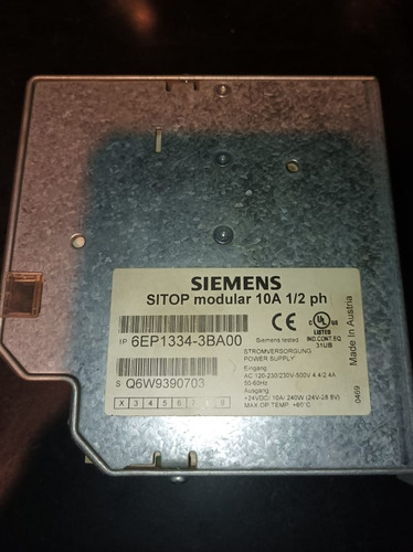 Fuente De Voltaje Siemens 6ep1 334-3ba00 Sitop Modular 