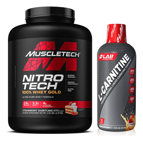 Nitro Tech 100% Whey Gold  +  L-carnitine