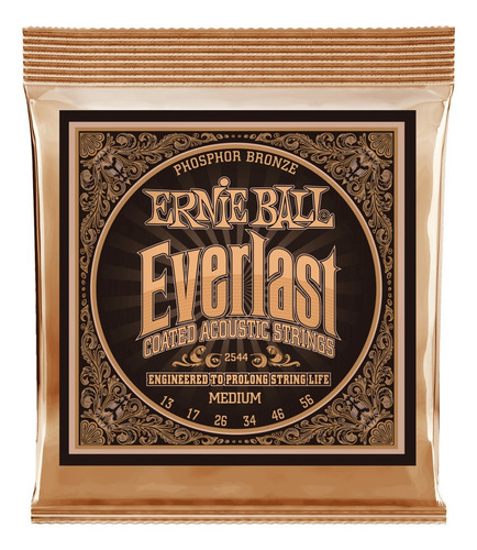 Ernie Ball Cuerdas Para Guitarra Acustica Everlast 13-56