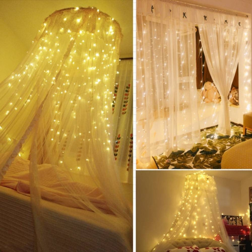 Cortinas Decorativas Luz Led Control Remoto 300 Leds 3x3m
