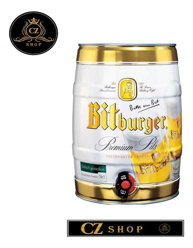Cerveza Bitburger Barril X 5 Lt